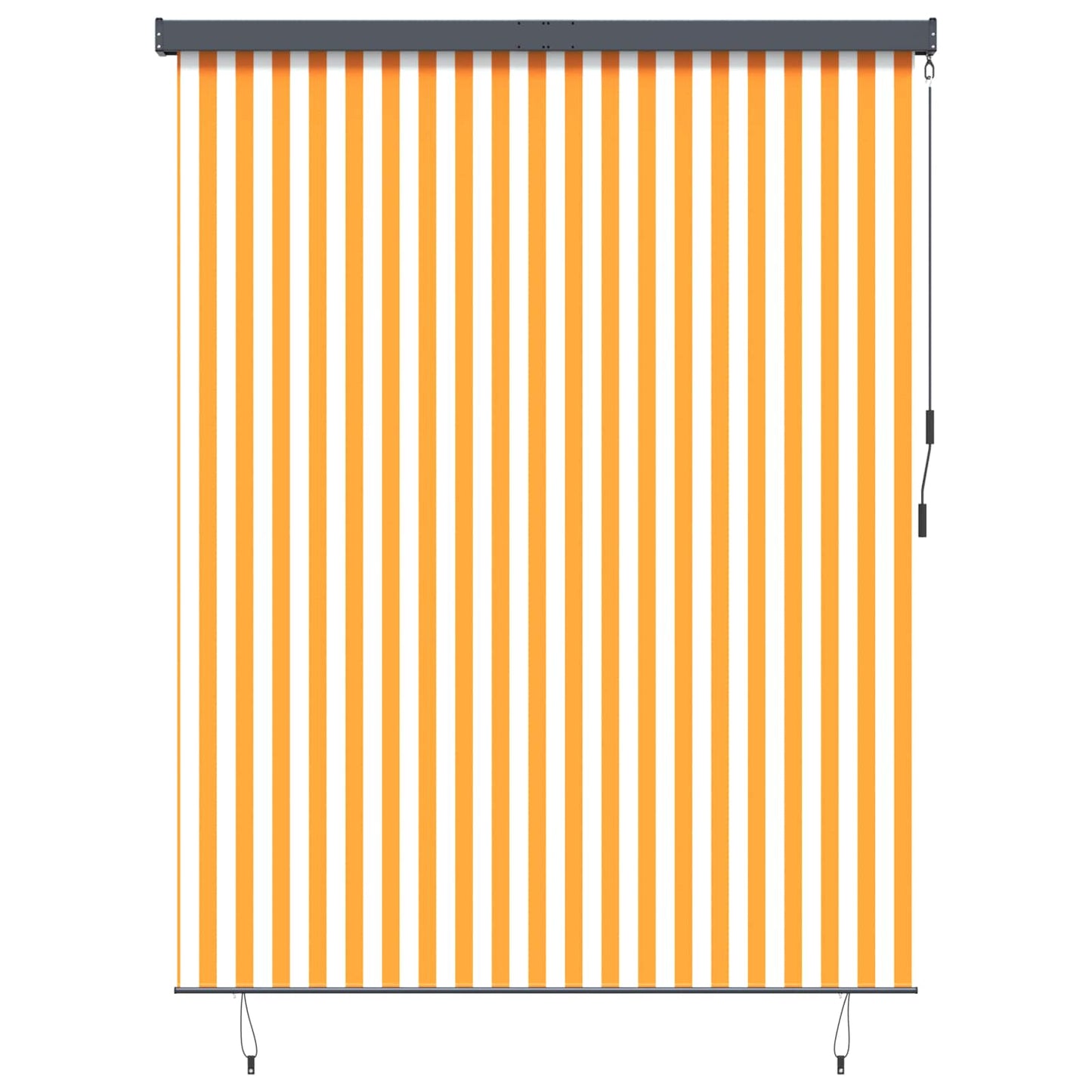vidaXL Rollo Weiß und Orange 200 x 250 cm Stoff und Aluminium