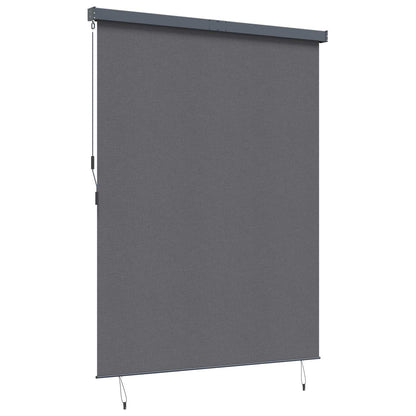 vidaXL Rollo mit Vorhängen Anthrazit 200 x 250 cm Stoff und Aluminium
