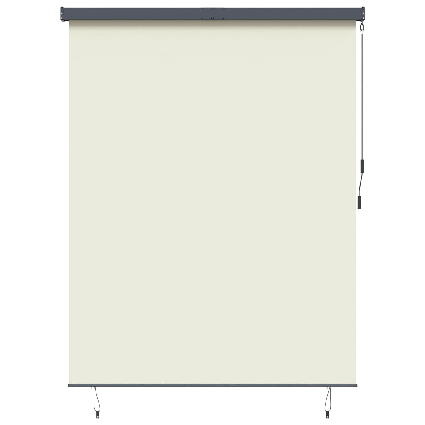 vidaXL Outdoor Rollo Gestreift Verstellbar Creme 220 x 250 cm Stoff