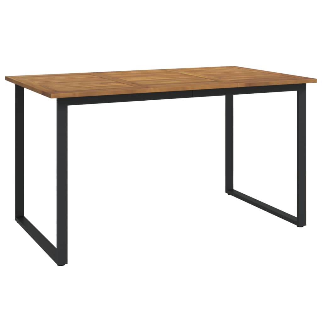 vidaXL Gartentisch mit Beinen in U-Form 140×80×75 cm Massivholz Akazie