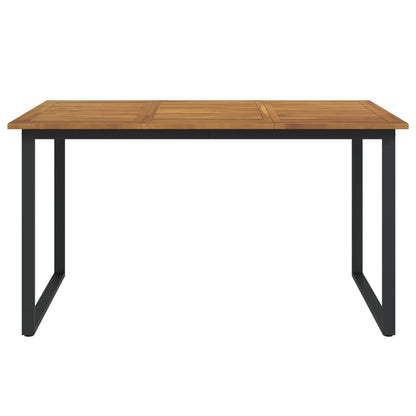vidaXL Gartentisch mit Beinen in U-Form 140×80×75 cm Massivholz Akazie
