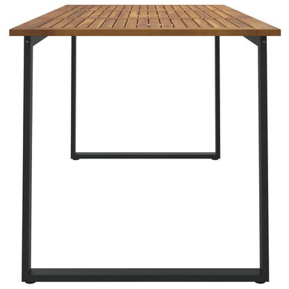 vidaXL Gartentisch mit Beinen in U-Form 140×80×75 cm Massivholz Akazie