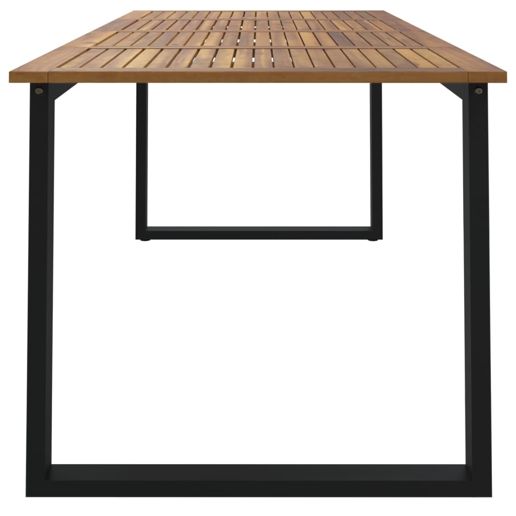 vidaXL Table de jardin avec pieds en U 200x90x75 cm Bois d'acacia massif