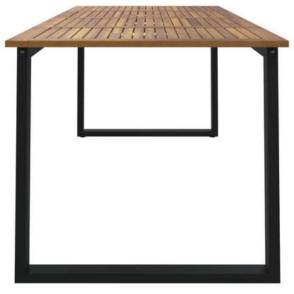 vidaXL Table de jardin avec pieds en U 200x90x75 cm Bois d'acacia massif