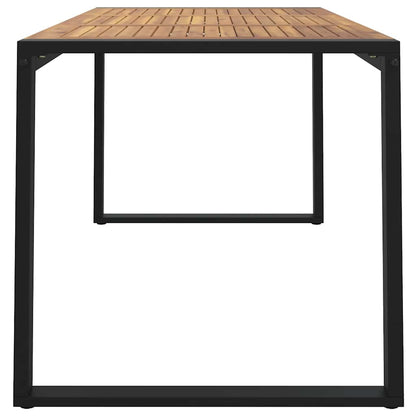 vidaXL Table de jardin avec pieds en U 140x80x75 cm Bois d'acacia massif