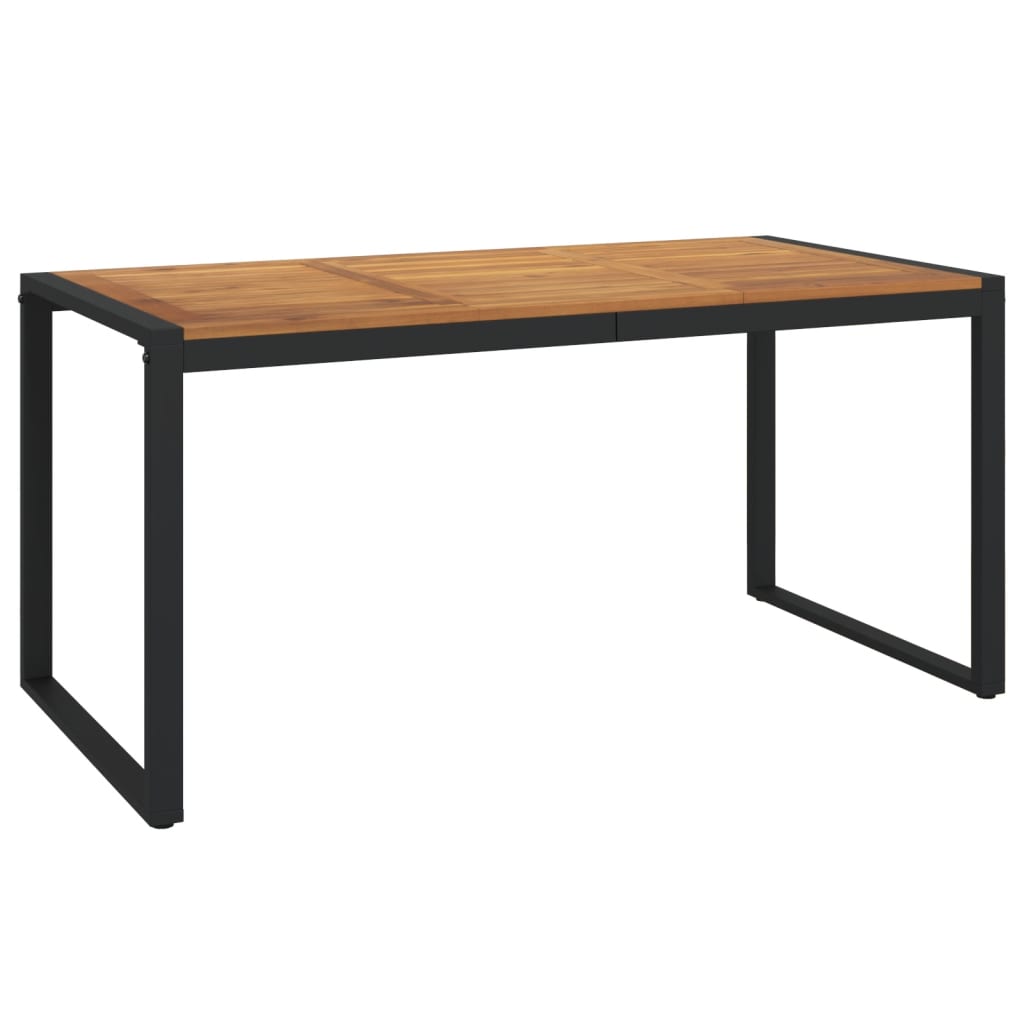 vidaXL Table de jardin avec pieds en U 160x80x75 cm Bois d'acacia massif
