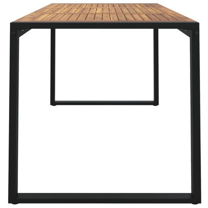 vidaXL Table de jardin avec pieds en U 160x80x75 cm Bois d'acacia massif