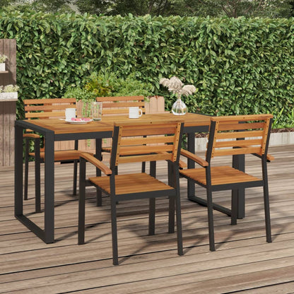 vidaXL Table de jardin avec pieds en U 160x80x75 cm Bois d'acacia massif
