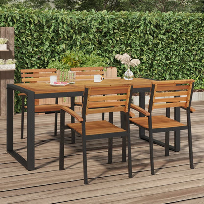 vidaXL Table de jardin avec pieds en U 180x90x75 cm acacia massif