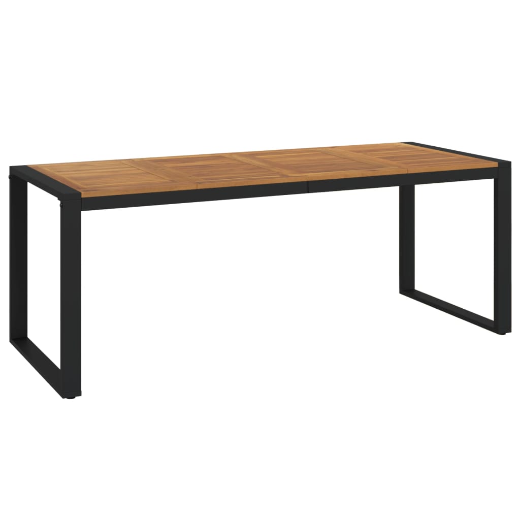vidaXL Gartentisch mit Gestell U-Form 200x90x75 cm Akazie Massivholz