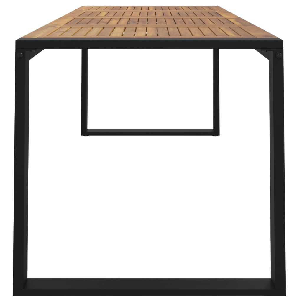 vidaXL Gartentisch mit Gestell U-Form 200x90x75 cm Akazie Massivholz