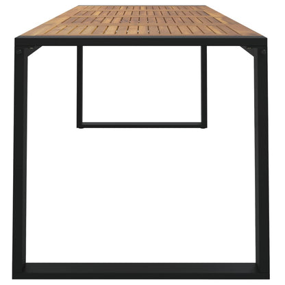 vidaXL Gartentisch mit Gestell U-Form 200x90x75 cm Akazie Massivholz