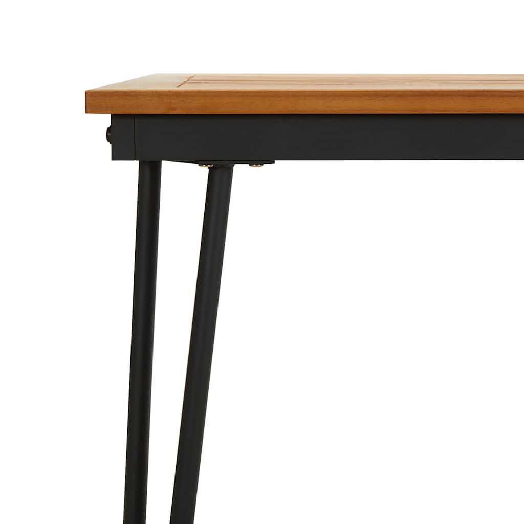 vidaXL Table de jardin avec pieds épingles 140x80x75 cm Bois d'acacia massif