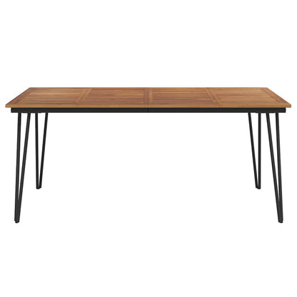 vidaXL Gartentisch Haarnadel-Tischbeine 180x90x75 cm Akazie Massivholz