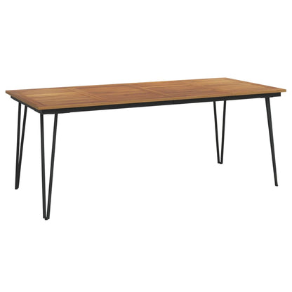 vidaXL Gartentisch Haarnadel-Tischbeine 200x90x75 cm Akazie Massivholz