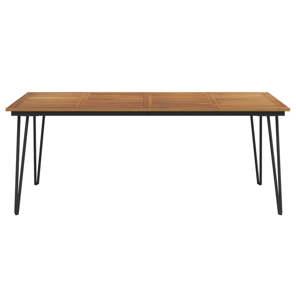 vidaXL Gartentisch Haarnadel-Tischbeine 200x90x75 cm Akazie Massivholz