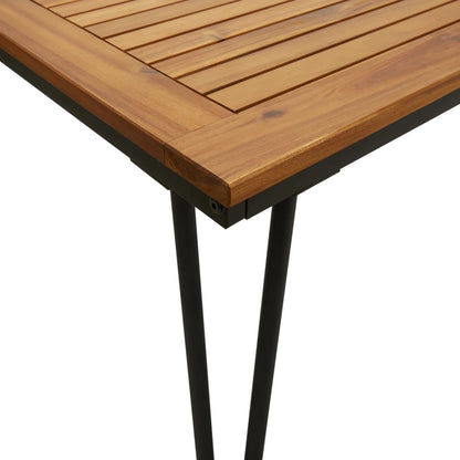 vidaXL Gartentisch Haarnadel-Tischbeine 200x90x75 cm Akazie Massivholz