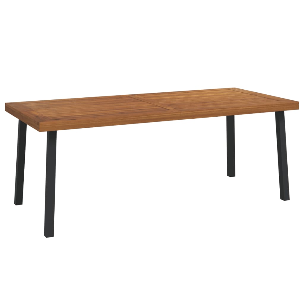 vidaXL Table de jardin 200x100x75 cm en bois d'acacia massif