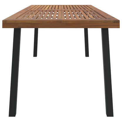 vidaXL Table de jardin 200x100x75 cm en bois d'acacia massif