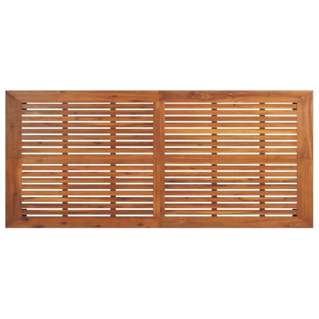 vidaXL Table de jardin 200x100x75 cm en bois d'acacia massif