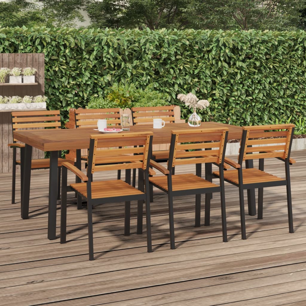 vidaXL Table de jardin 200x100x75 cm en bois d'acacia massif
