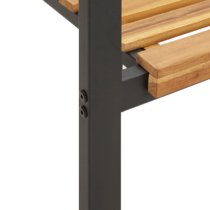 vidaXL Chaises de jardin empilables 2 pcs Bois d'acacia massif et métal