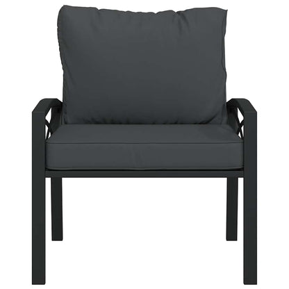 vidaXL Gartenstuhl mit Grauen Kissen 68x76x79 cm Stahl