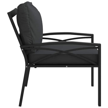 vidaXL Gartenstuhl mit Grauen Kissen 68x76x79 cm Stahl