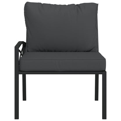 vidaXL Gartenstühle mit Grauen Kissen 2 Stk. 62x75x79 cm Stahl
