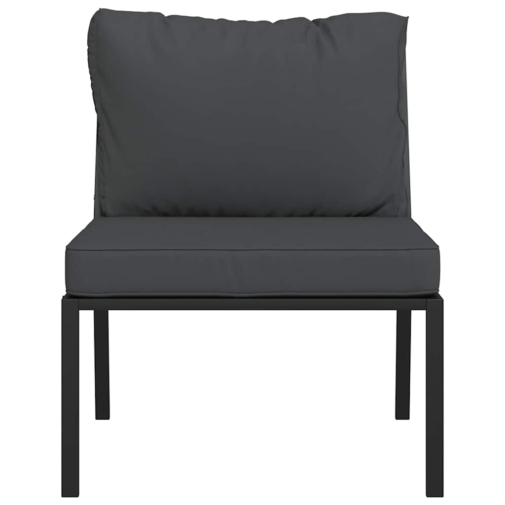 vidaXL Gartenstühle mit Grauen Kissen 2 Stk. 60x74x79 cm Stahl