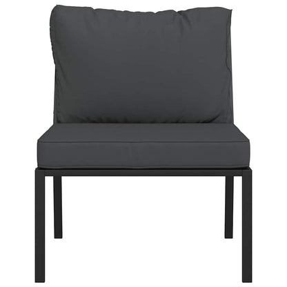 vidaXL Gartenstühle mit Grauen Kissen 2 Stk. 60x74x79 cm Stahl