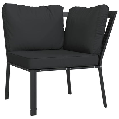 vidaXL Chaise de jardin avec coussins gris 76x76x79 cm Acier