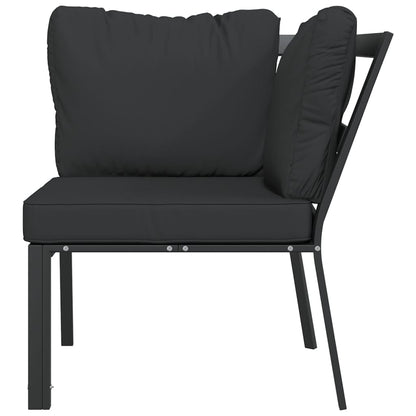 vidaXL Chaise de jardin avec coussins gris 76x76x79 cm Acier