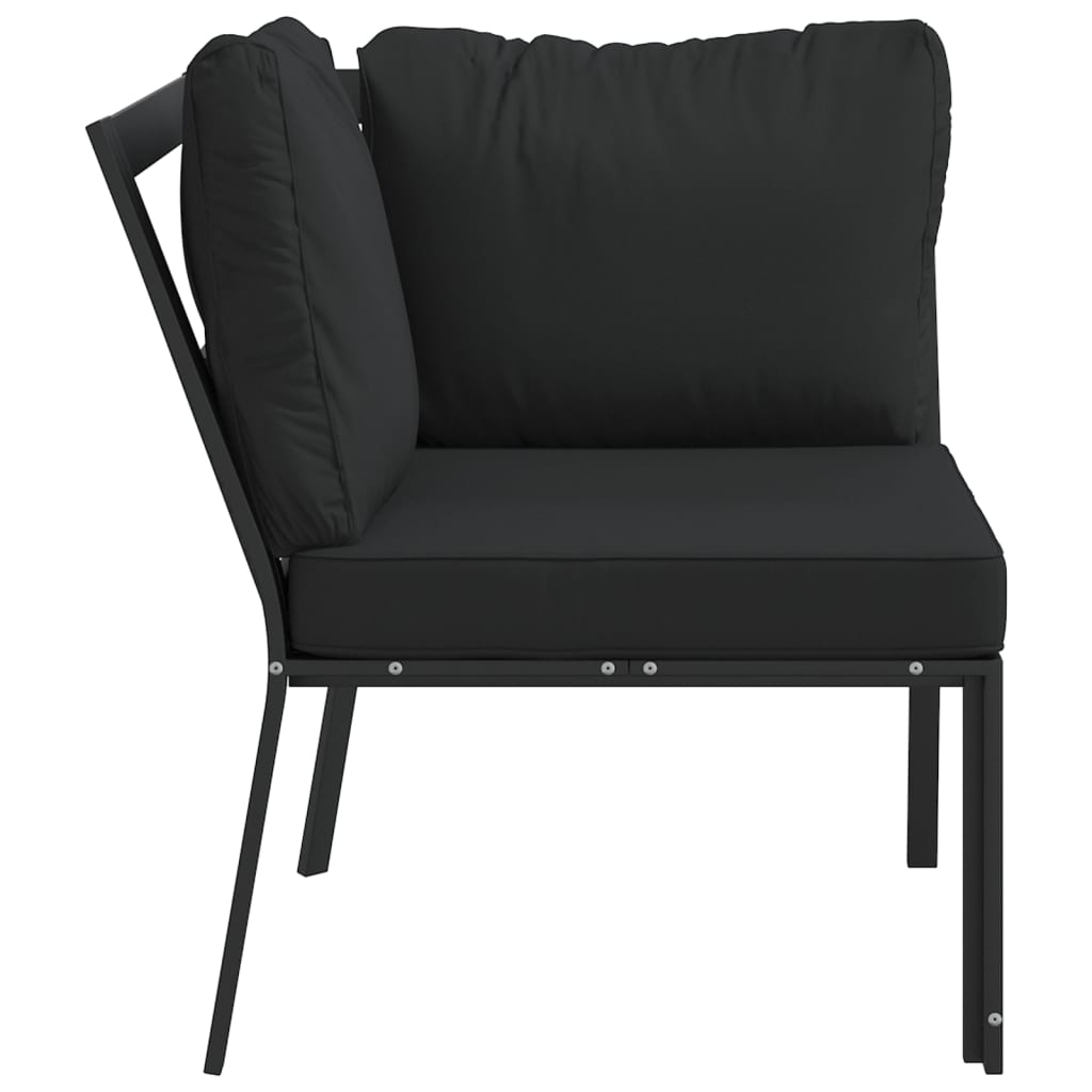 vidaXL Chaise de jardin avec coussins gris 76x76x79 cm Acier
