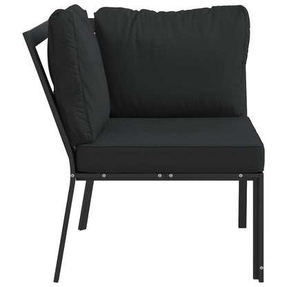 vidaXL Chaise de jardin avec coussins gris 76x76x79 cm Acier
