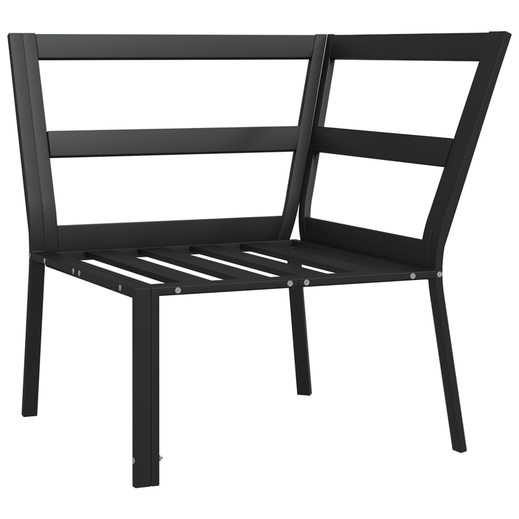 vidaXL Chaise de jardin avec coussins gris 76x76x79 cm Acier