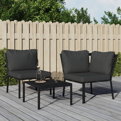 vidaXL Chaise de jardin avec coussins gris 76x76x79 cm Acier