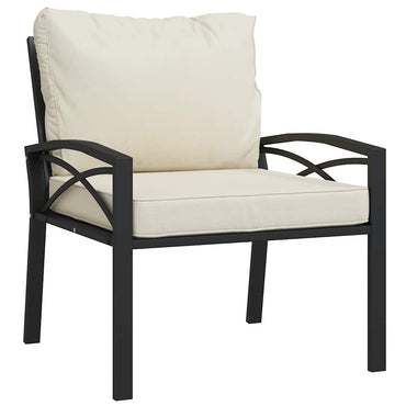 vidaXL Chaise de jardin avec coussins couleur sable 68x76x79 cm Acier