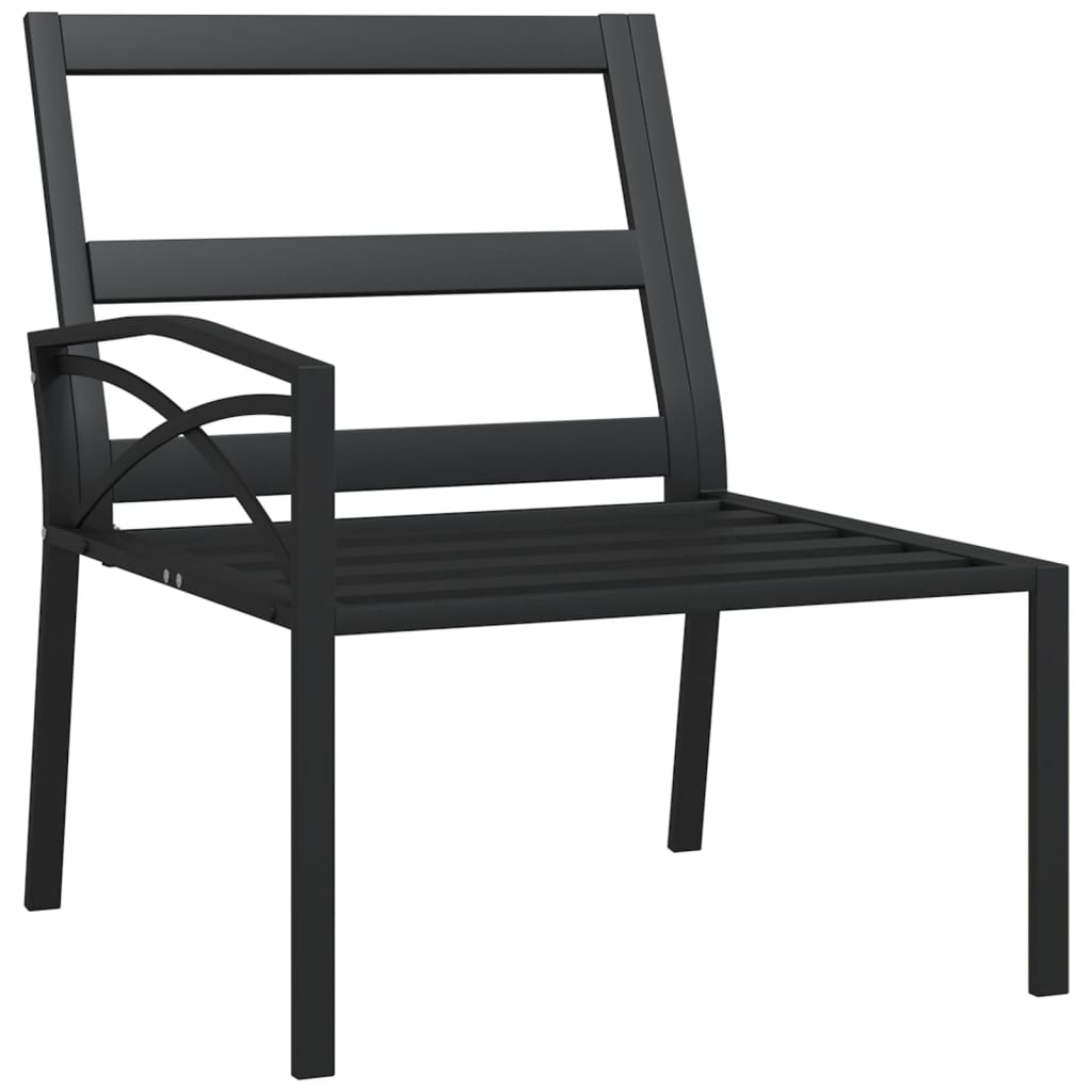 vidaXL Gartenstühle mit Sandfarbigen Kissen 2 Stk. 62x75x79 cm Stahl