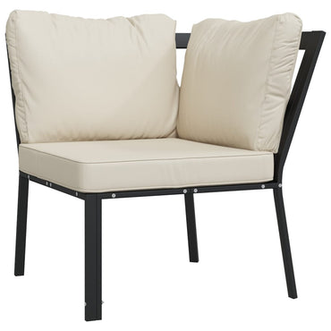 vidaXL Chaise de jardin avec coussins couleur sable 76x76x79 cm Acier