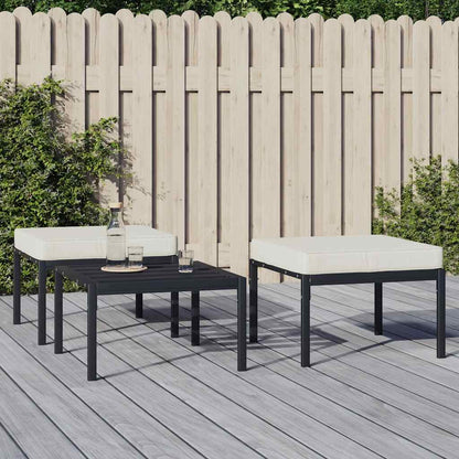 vidaXL Poufs de jardin avec coussins couleur sable 2 pcs 60x60x35 cm Acier