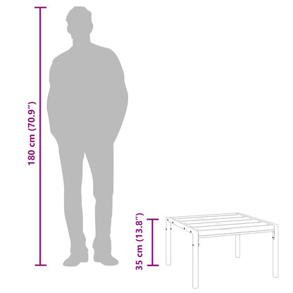 Garten-Couchtisch Schwarz 60x60x35 cm Stahl