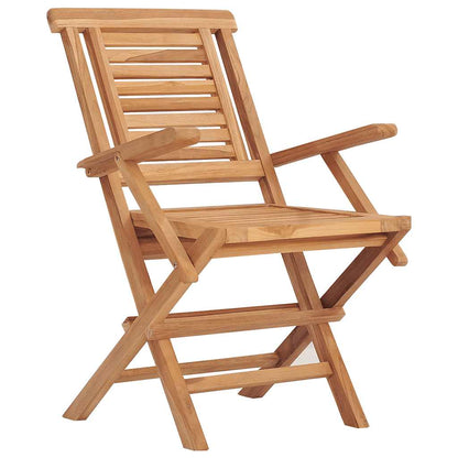 vidaXL Chaises de jardin 2 pcs Pliantes 56x63x90 cm Bois de teck massif