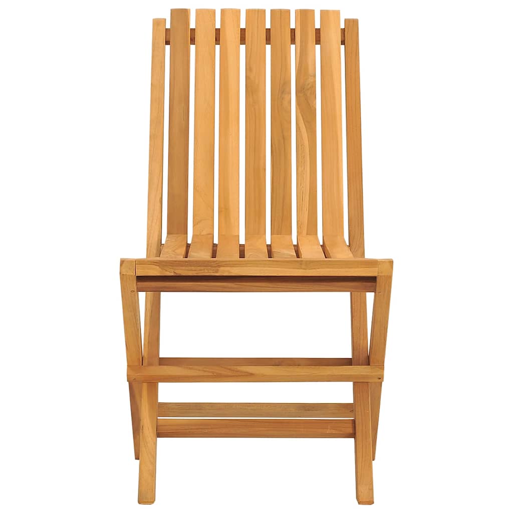 vidaXL Gartenstühle 2 Stk. Klappbar 47x47x89 cm Massivholz Teak