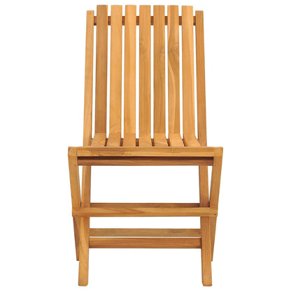 vidaXL Gartenstühle 2 Stk. Klappbar 47x47x89 cm Massivholz Teak