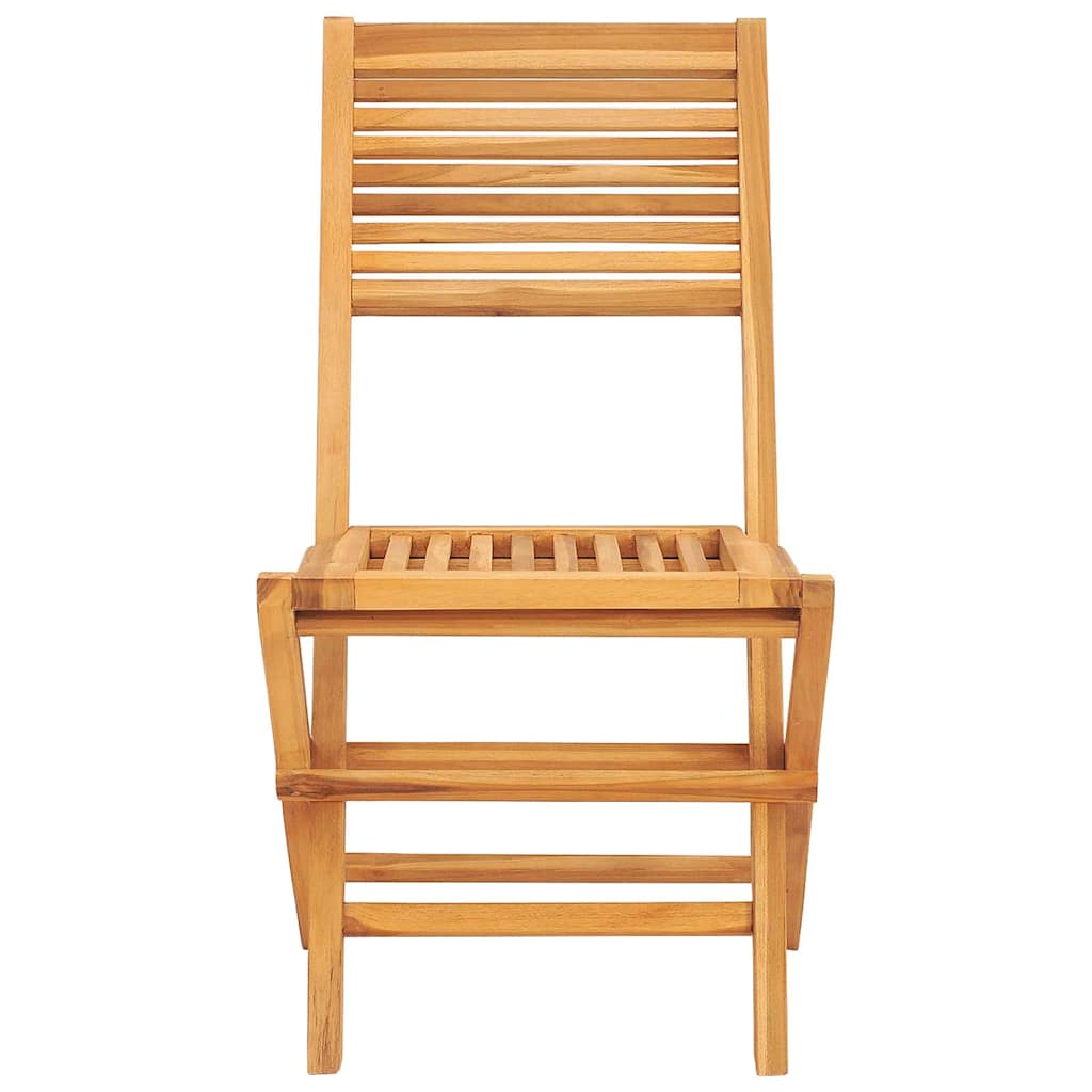 vidaXL Gartenstühle 2 Stk. Klappbar 47x62x90 cm Massivholz Teak