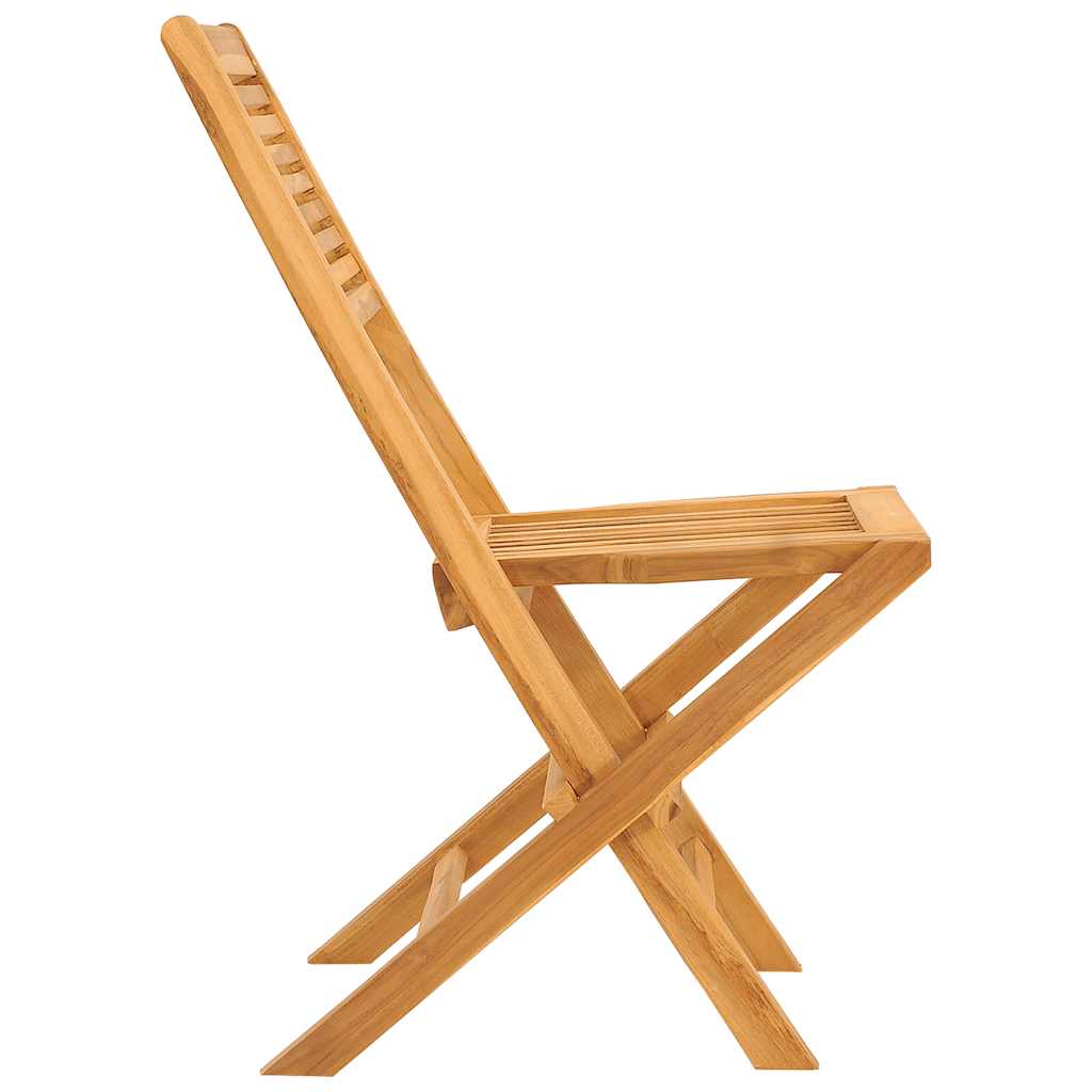 vidaXL Gartenstühle 2 Stk. Klappbar 47x62x90 cm Massivholz Teak