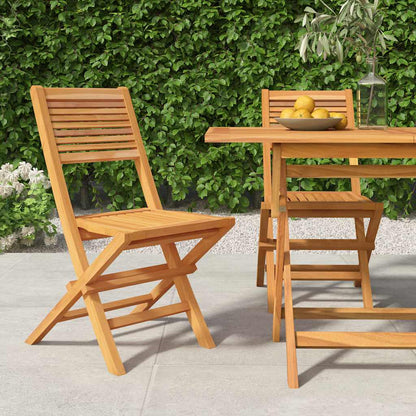 vidaXL Gartenstühle 2 Stk. Klappbar 47x62x90 cm Massivholz Teak