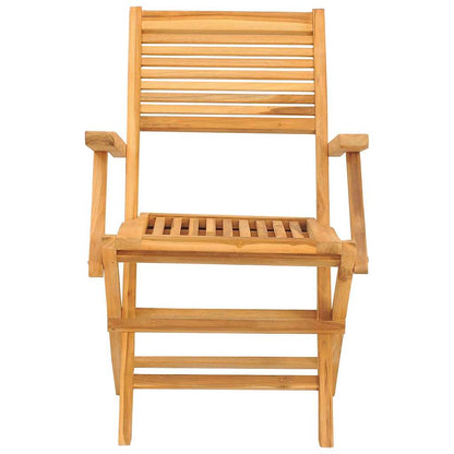 vidaXL Gartenstühle 2 Stk. Klappbar 55x62x90 cm Massivholz Teak