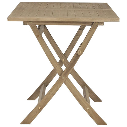 vidaXL Gartentisch Klappbar Grau 120x70x75 cm Massivholz Teak